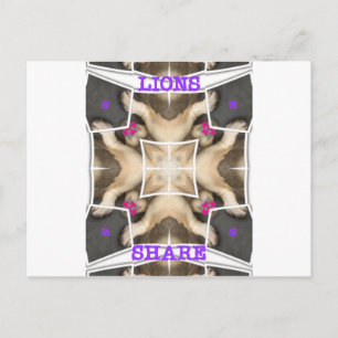 Serengeti Splendour: Vibrant Animal Hide Artistry Postcard