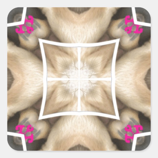 Serengeti Splendour: Vibrant Animal Hide Artistry Square Sticker (Front)