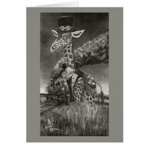 "Serengeti Steampunk" Giraffe Card