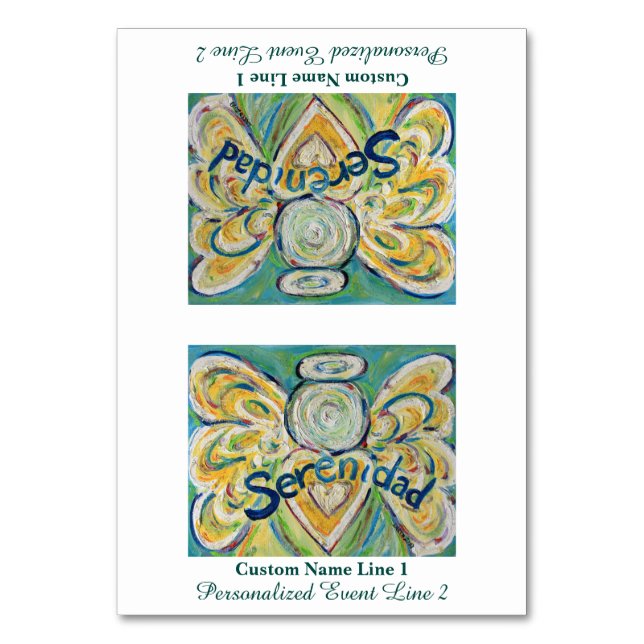 Serenidad Inspiration Word Angel Table Carte de te (Par défaut)