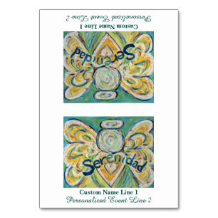 Serenidad Inspirational Word Angel Table Tent Card