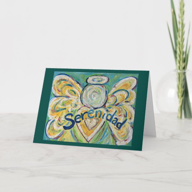 Serenidad Word Angel Carte de voeux Inspirationnel (Devant)
