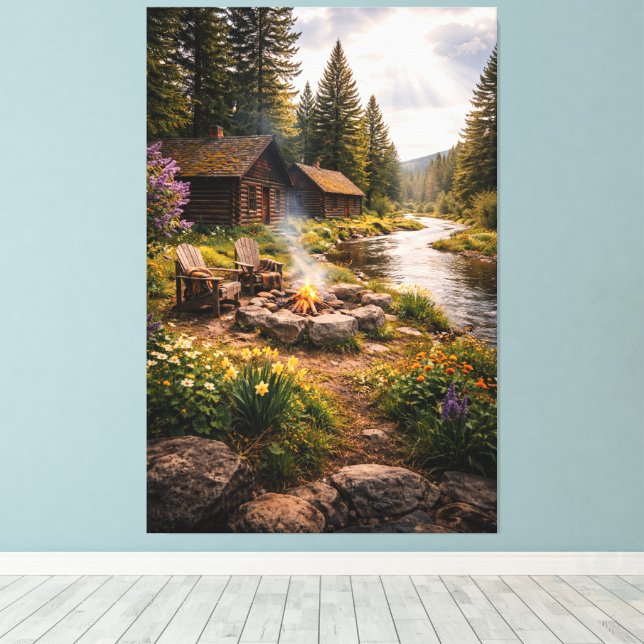 Sérénité de Riverside – Impression sur toile de ca (Insitu (Plancher de Bois))