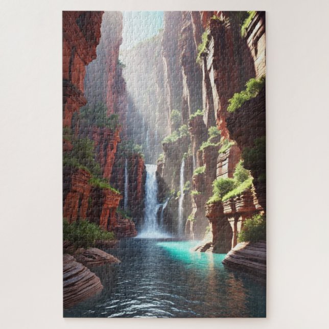 Sérénité Falls : Majestic Canyon Escape Puzzle (Vertical)