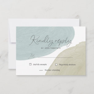 Sérénité moderne   Carte de réponse RSVP