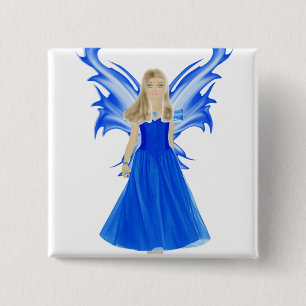Serenity Angel 2 Inch Square Button