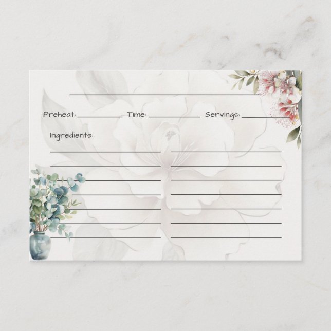 Serenity Basic Recipe Card  (Front)