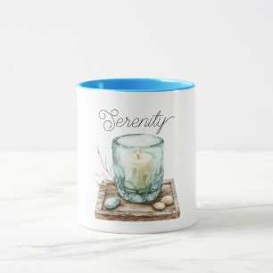 Serenity Beach Candle Stones Mug