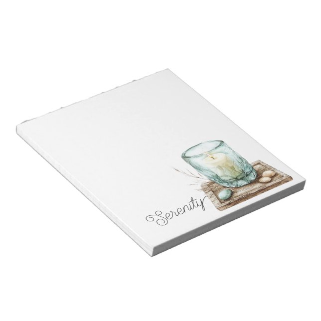 Serenity Beach Candle Stones Notepad (Angled)