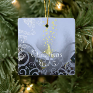 Serenity Blue Calla Lily Christmas Ornament