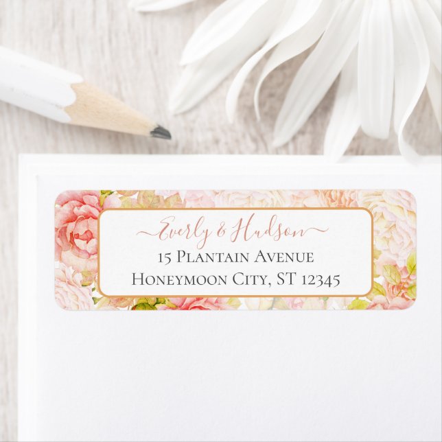 Serenity Blue Rose Return Address Label (Insitu)