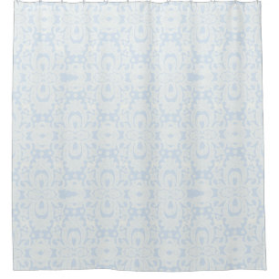 Serenity Blue Shabby Chic Floral Damask Pattern