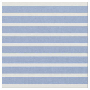 Serenity Blue & White Fine Striped Fabric
