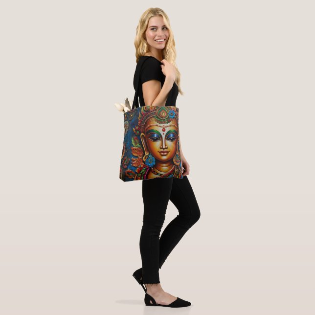Serenity Buddha Tote Bag (On Model)