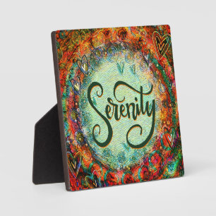 Serenity Colourful Pretty Inspirivity Easel Plaque