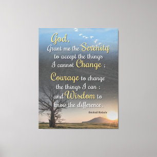 Serenity, Courage and Wisdom Canvas Print