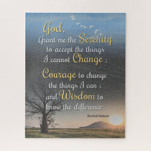 Serenity, Courage and Wisdom Jigsaw Puzzle