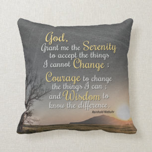 Serenity, Courage and Wisdom Throw Pillow