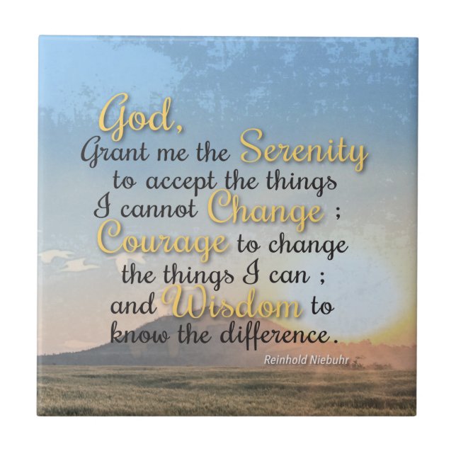 Serenity, Courage and Wisdom Tile (Front)