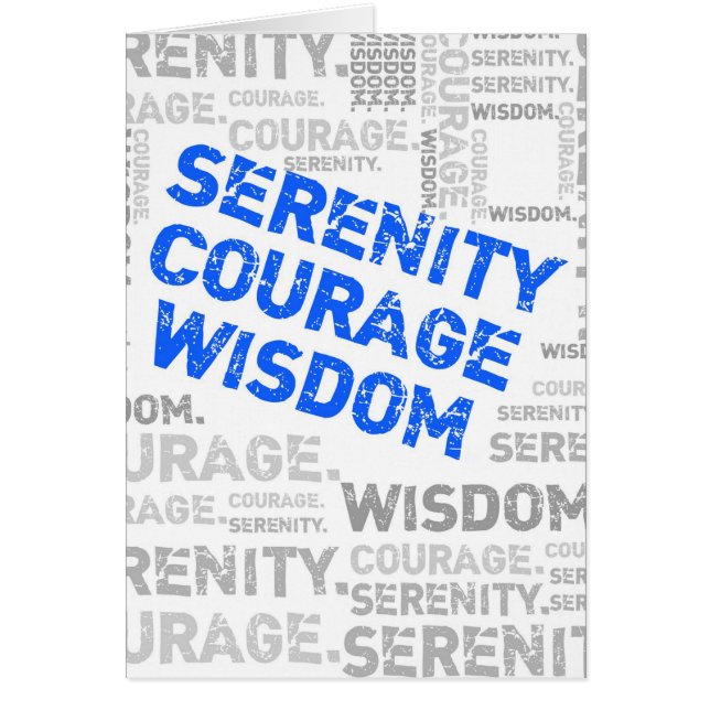 Serenity Courage Sagesse collage de mots (Devant)