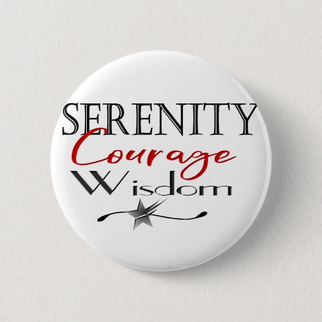 Serenity Courage Wisdom 2 Inch Round Button (Front)