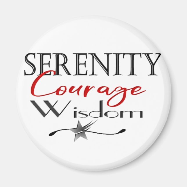 Serenity Courage Wisdom Magnet (Front)