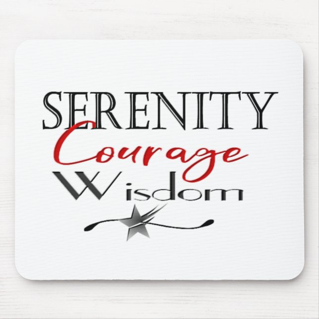 Serenity Courage Wisdom Mouse Pad (Front)