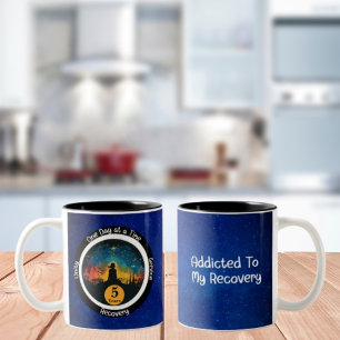 Serenity Customized Sobriety Milestone Gift Two-Tone Coffee Mug
