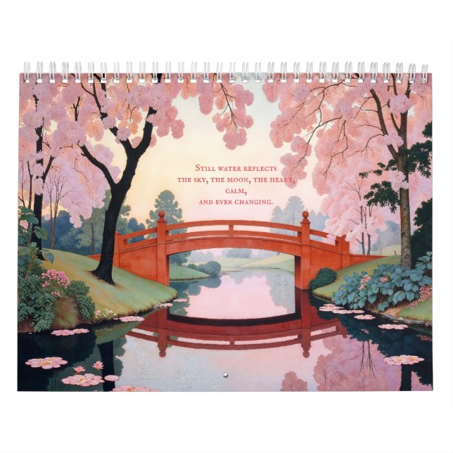 Serenity in Bloom Japanese Garden Wall Calendar (Cover)