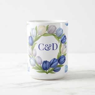 Serenity in Bloom Pastel Tulip Floral Home Decor Coffee Mug