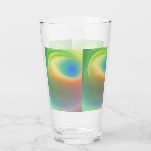 Serenity in Green: Light Shades Glass Cup"? (Front)