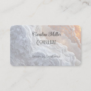Serenity in Grey Abstract Flowing Forms Business Card