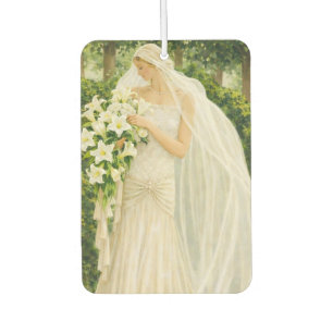 Serenity in Ivory: A Bride in a Garden Reverie Air Freshener