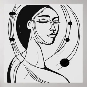 Serenity in Lines: Contemporary Minimalism Poster