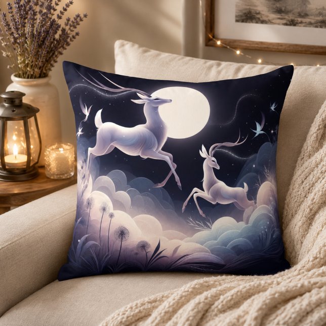 Serenity in Motion Antelope-Inspired Throw Pillow (Serenity in Motion Antelope-Inspired Throw Pillow)