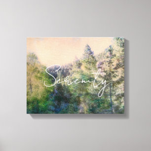 serenity in nature mountain pine trees landscape canvas print