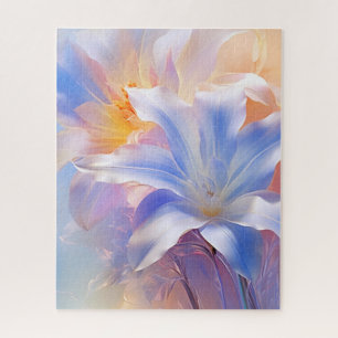 Serenity in Pastel Floral Art Jigsaw Puzzle