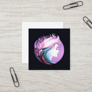 "Serenity in Style" Women's Beauty Square Business Card