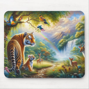 Serenity in the Enchanted Forest Painting Mouse Pad