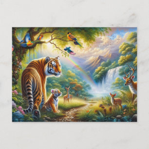 Serenity in the Enchanted Forest Painting Postcard