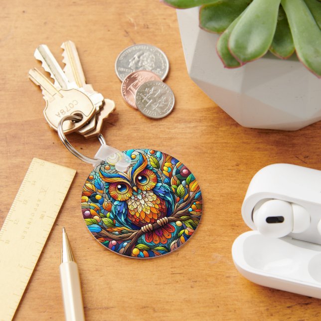 Serenity in the Garden A Bench Among Blooms Keychain (Desk)