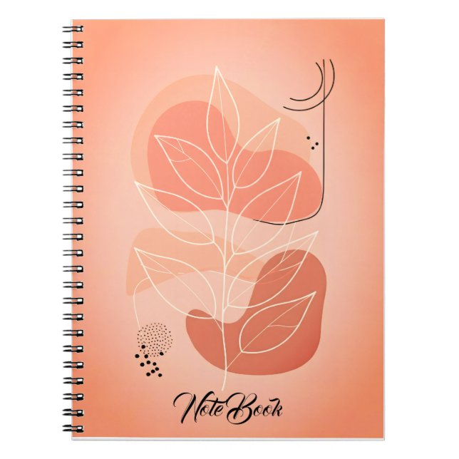 Serenity Leaf Minimalist Notebook (Front)