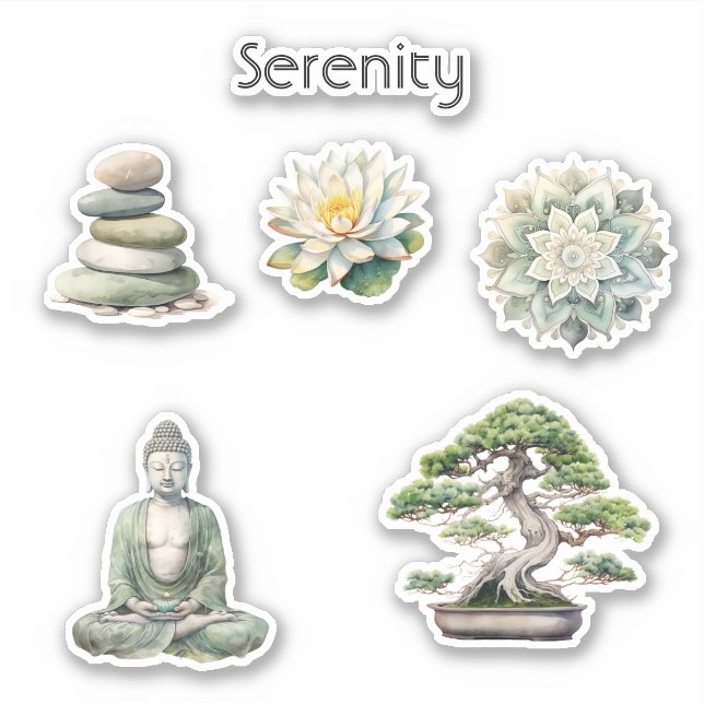 Serenity Lotus Flower Rocks Buddha Bonsai Tree (Front)