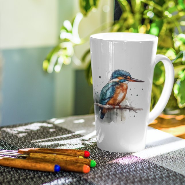 Serenity of the Kingfisher Latte Mug (Creator Uploaded)