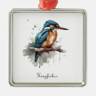 Serenity of the Kingfisher Metal Ornament