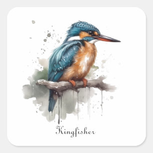 Serenity of the Kingfisher Square Sticker