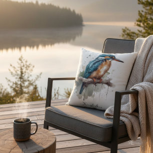 Serenity of the Kingfisher  Throw Pillow