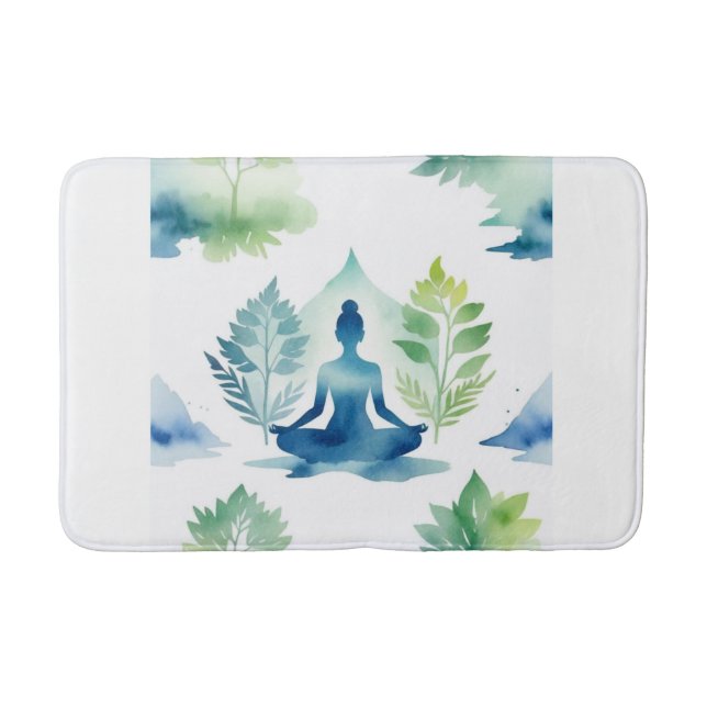 Serenity Over Lotus Bath Mat (Front)