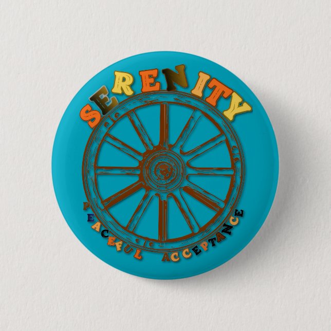 SERENITY - PEACEFUL ACCEPTANCE 2 INCH ROUND BUTTON (Front)