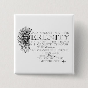 Serenity Prayer 2 Inch Square Button